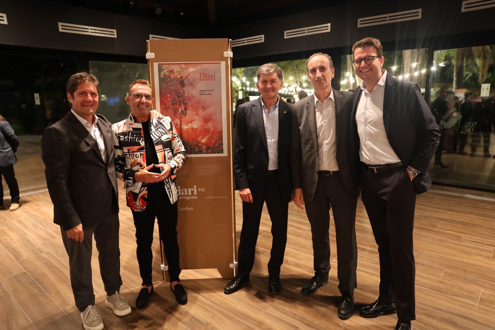 LLuís Fàbregas, Ricard Checa, Josep M. Andreu, Javier Sancho, director del complejo industrial de Repsol en Tarragona, y José M Andreu Solé. 